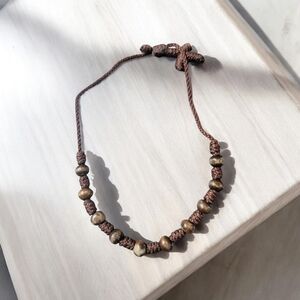 Brown Adjustable bead bracelet